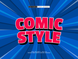 comic style editable text effect