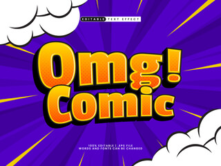 Obraz premium omg comic editable text effect