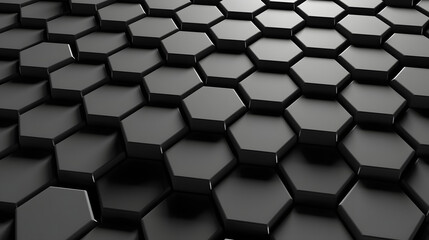 Digital black 3d honeycomb structure hexagonal graphic poster web page PPT background