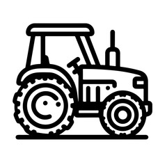 utility tracktor as simple single icon logo  vector illustration , isolated on transparent background