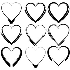 Set of Vector Abstract Ink Strokes