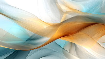 Digital smoky flowing blue and gold curve abstract graphic poster web page PPT background