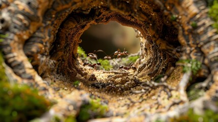 Close Up of Tree Trunk With Hole