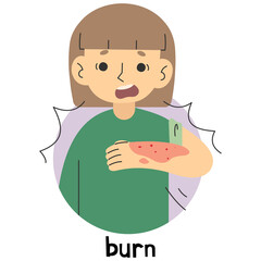 Burn 7 cute, png illustration.