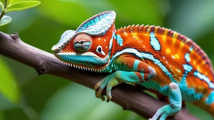 Poster Colorful Chameleon © Aleou