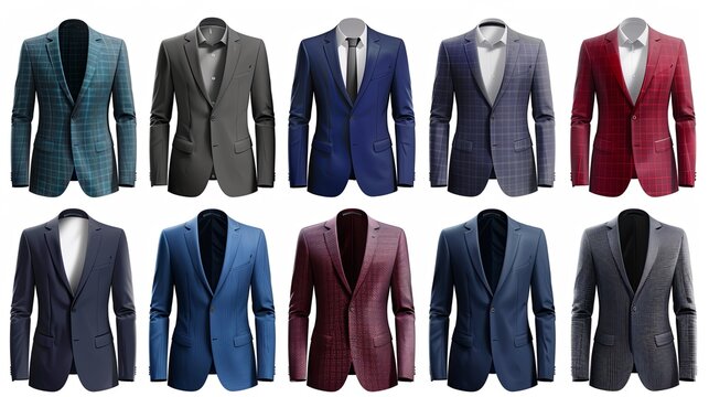 man coat sets on a white background