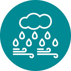 Cloud with raindrop Icon