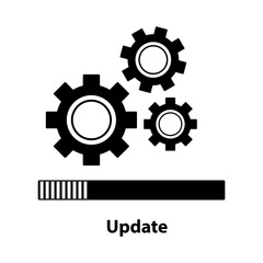 update system icon vector. upgrade application progress icon, software Loading vector illustration on white background..eps