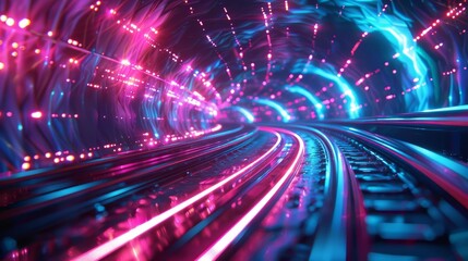 Obraz premium Cyber Nexus: Where Technology Meets Imagination