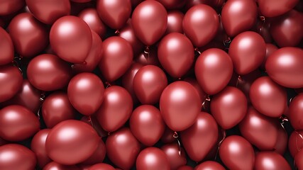 Rosewood balloon texture. Background of red balloons	