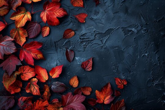 Fallen leaves, artistically arranged.