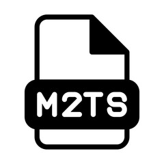 M2ts file format video icons. web files label icon. Vector illustration.