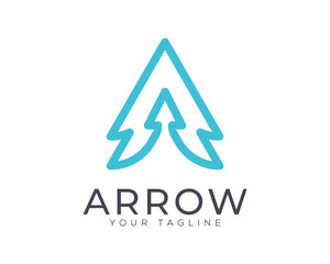 Fototapeta premium Abstract arrow logo template design. vector arrow business logo icon. 