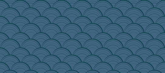 Geometric fabric fish scales Seigaiha seamless pattern on background. geometric fish scales Seigaiha. for vector fish scale Seigaiha pattern fashion fabric design carpet, clothing, wrapping, wallpaper