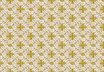 Fototapeta premium Digital seamless pattern block print batik vintage. 