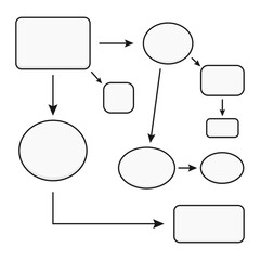 Bubbles mind map doodle cartoon layout information illustration vector