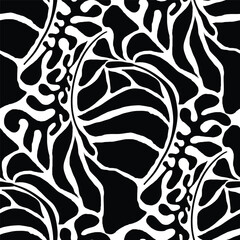 Vector Hand Drawn Seamless Ethnic Floral Pattern. - 768541976
