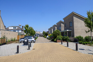 Streets and houses in the Parkzoom district in Nieuwerkerk aan den IJssel