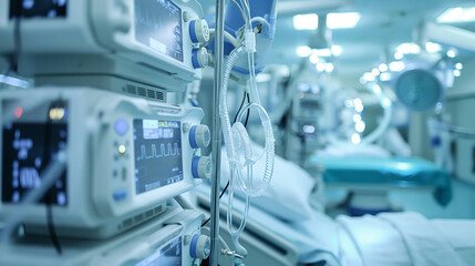 Heart monitor hospital device technology crystalloid saline bottle