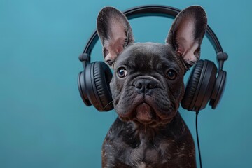 Dog Wearing Headphones