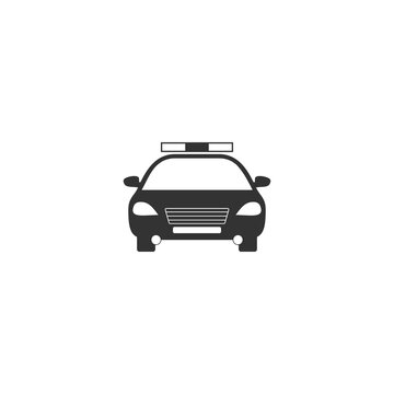  Police car icon isolated on transparent background