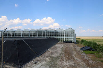 Greenhouses and nurseries at the Bredeweg in Moerkapelle (Zuidplas)