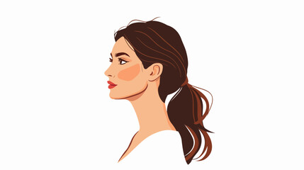 Woman icon on a white background vector illustration flat