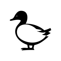 Simple duck isolated black icon