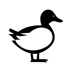 Simple duck isolated black icon