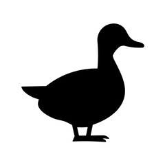 Simple duck isolated black icon