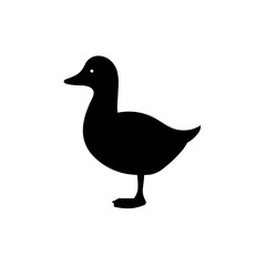 Simple duck isolated black icon