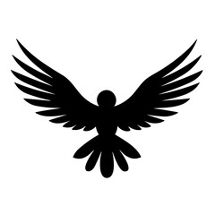 Simple eagle isolated black icon