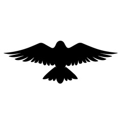 Simple eagle isolated black icon