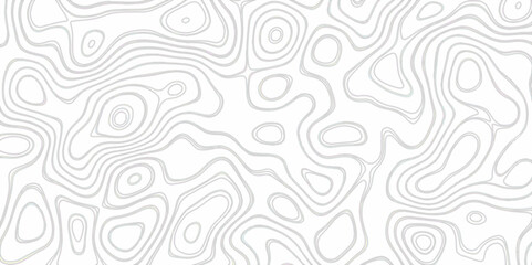  Abstract topographic map background. Geographic mountain relief. Blank topography with seamless wavy lines. contour map on white background - obrazy, fototapety, plakaty