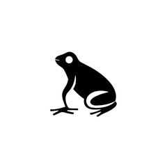 Simple frog isolated black icon