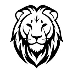 Simple lion face black icon