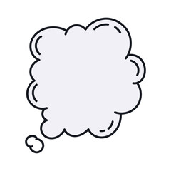 Vector speech bubble icon flat design isolated white background