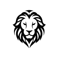 Simple lion face black icon