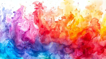 Abstract watercolor background. Colorful vibrant fluid. Liquid in motion.