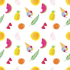 summer simple pattern hand drawning