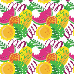 summer simple pattern hand drawning