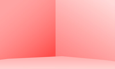 Obraz premium minimal interior studio light for product presentation on red background