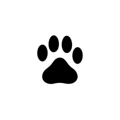 Simple paw pet isolated black icon