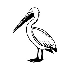 Fototapeta premium Simple pelican isolated black icon