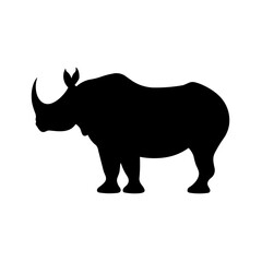 Simple rinocerose  isolated black icon