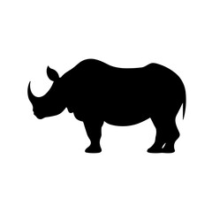 Simple rinocerose  isolated black icon