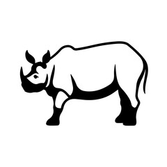 Simple rinocerose  isolated black icon