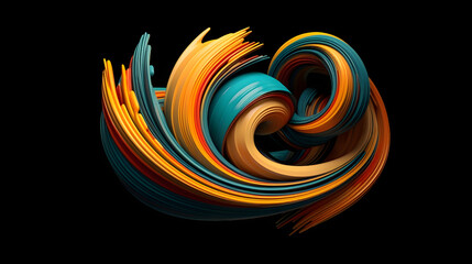 Colorful swirl carving geometric abstract graphic poster webpage PPT background