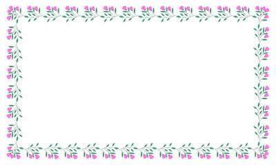 vector hand-drawn spring floral frame concept