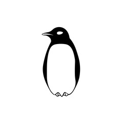 Simple penguin isolated black icon